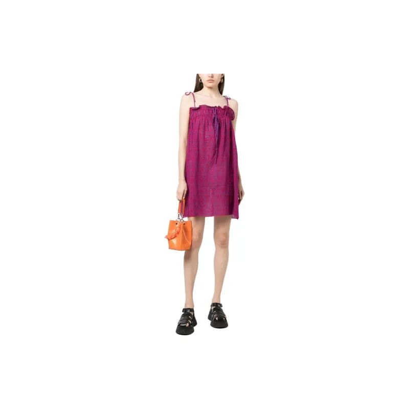 GANNI Broderie Anglaise Strap Dress-1