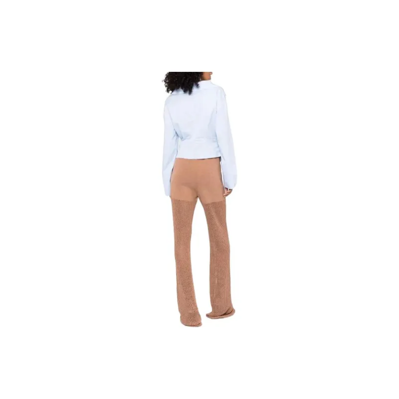 NANUSHKA Knitted Sweatpants Women's Brown-2
