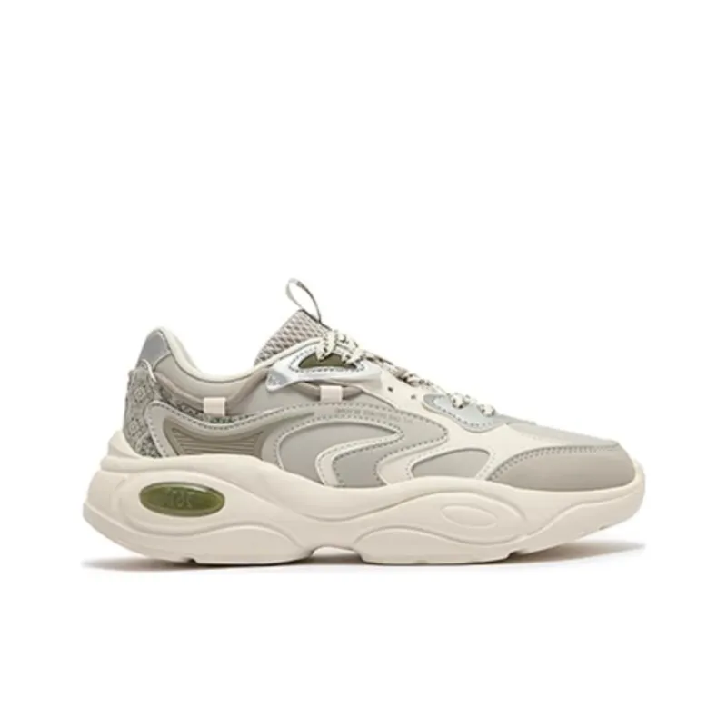 361° Surge Anti-Slip Wear-Resistant Low-Top Casual Shoes Women's Gray Beige-1