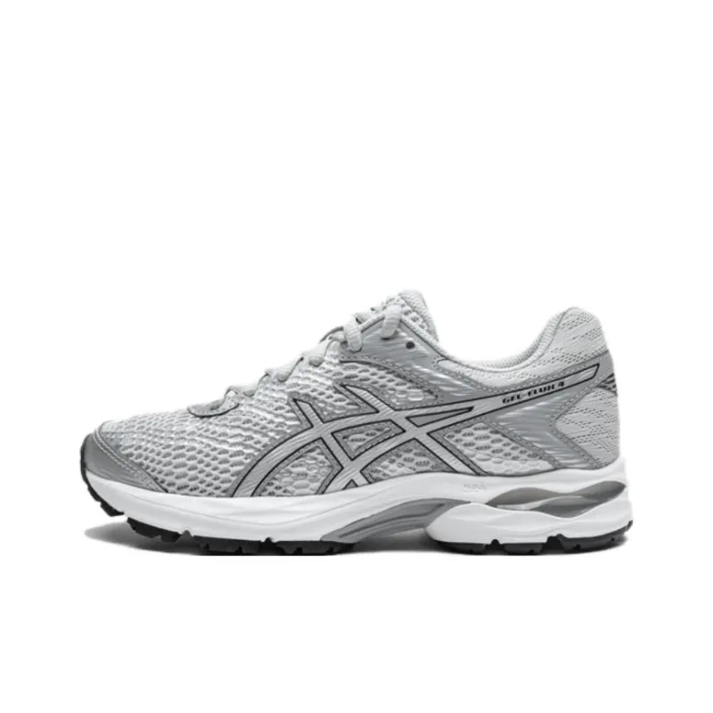 Asics Gel Flux 4 Anti Slip Wear Resistant Low Top Kids' Running Shoes Silver Teenagers-0