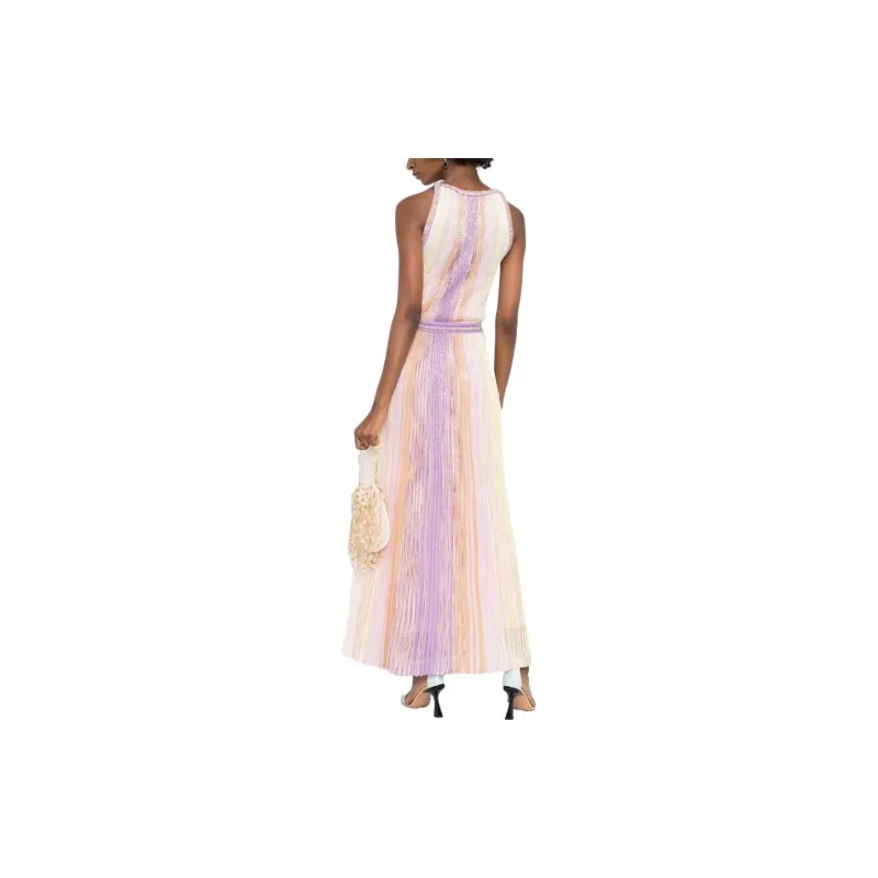 MISSONI Pleated Skirt Dress Purple-2