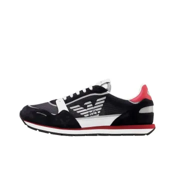 EMPORIO ARMANI Low Top Casual Shoes Men's Black Red