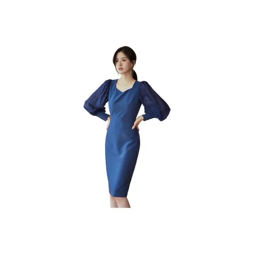 ROEYSHOUSE Long-Sleeved Dresses Women's Dark Blue