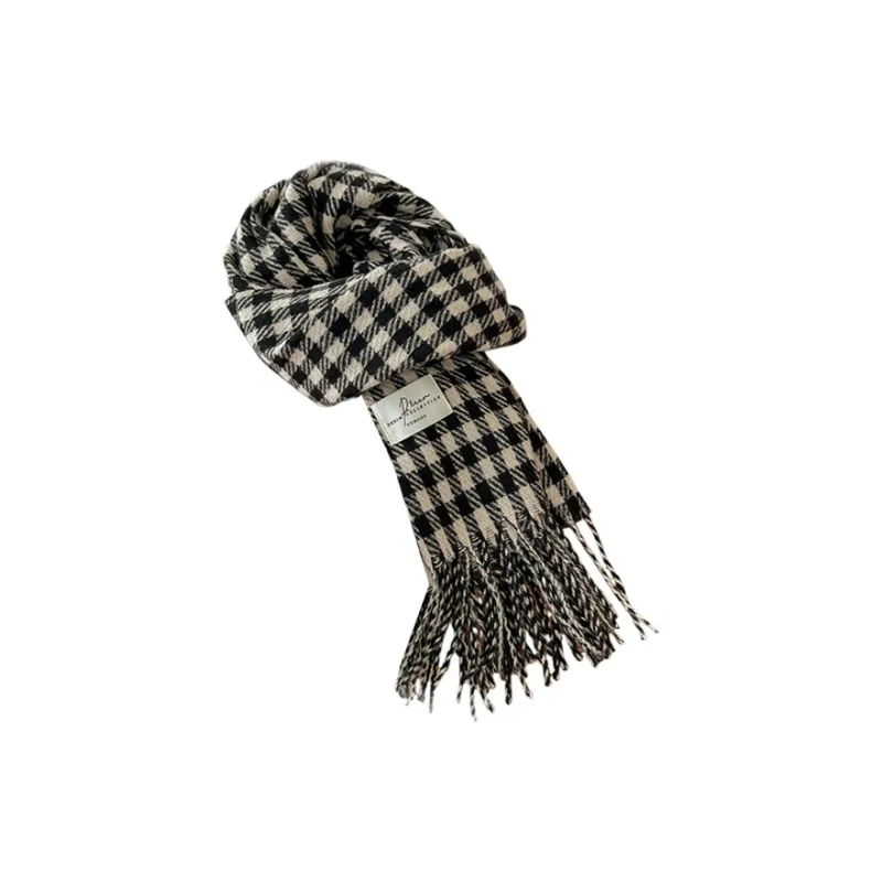 CARTELO Polyester, Faux Cashmere Knit Scarves Unisex-0