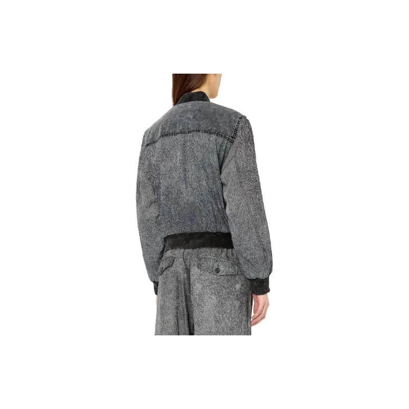 DIESEL Denim Jackets Women's Gray-3