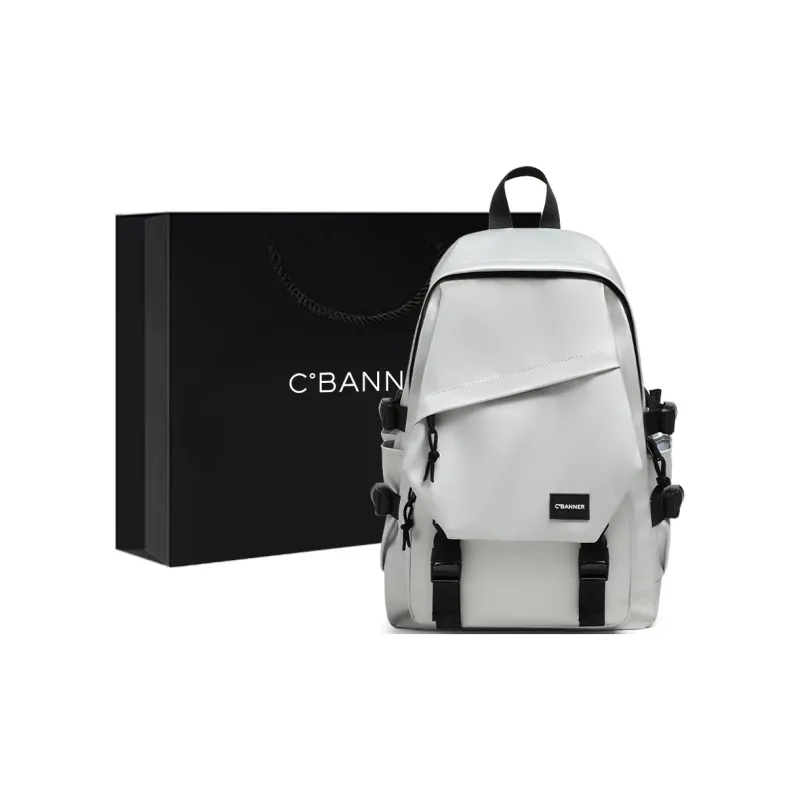 C°BANNER Laminated Oxford Cloth Backpack Regular Unisex Black-0