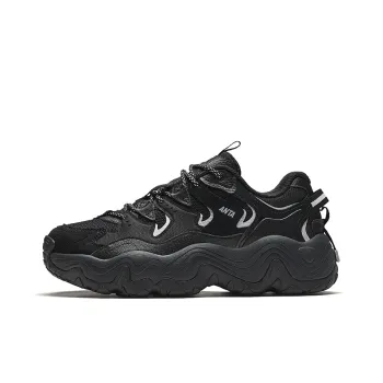 Anta Anti Slip Wear Resistant Low Top Casual Shoes Men's Black Silver