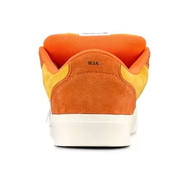 WJA Slip Resistant Cushioning Wear Resistant Lightweight Breathable Low Top Skateboard Shoes Women's Saffron-1