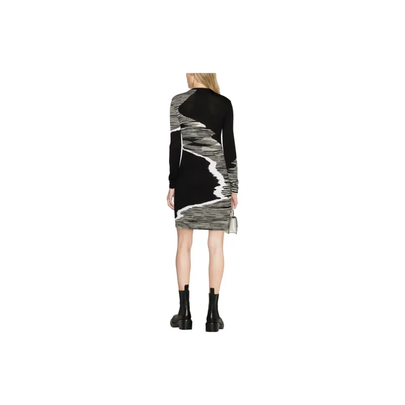 MISSONI Crwneck Long Sleeved Mini Dress-2