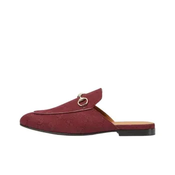 GUCCI Princetown Wrap toe Slippers Women's Red