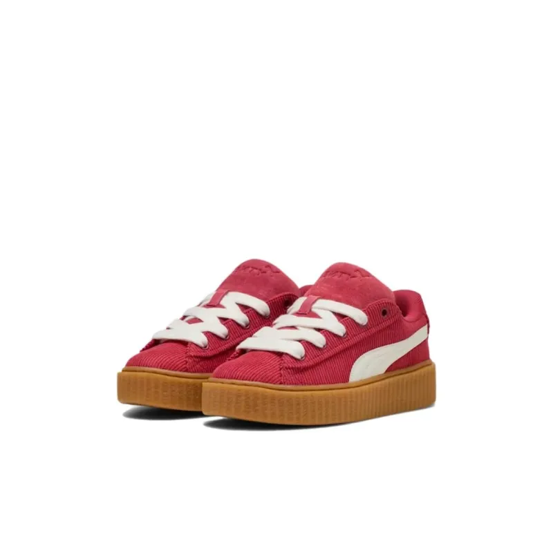FENTY BEAUTY x PUMA Creeper Phatty Anti Slip Wear Resistant Low Top Kids' Skateboarding Shoes Red White Brown Kids'-2