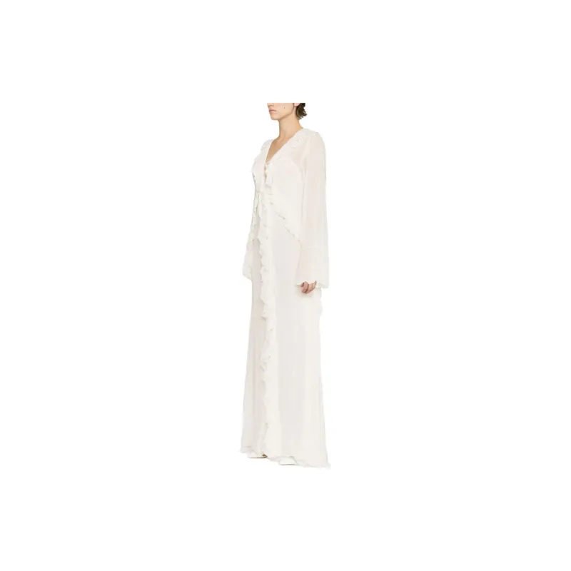 Blumarine Long-Sleeved Dresses Women's White-3