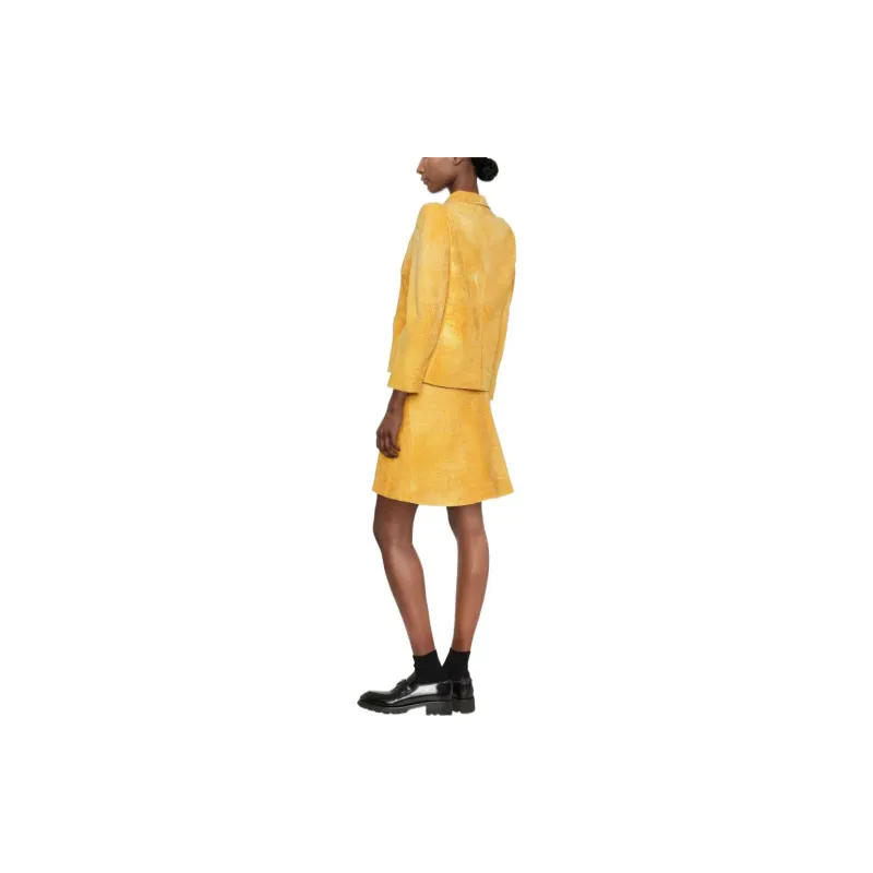 MARNI Leather Jacket 'Sun Orange'-2