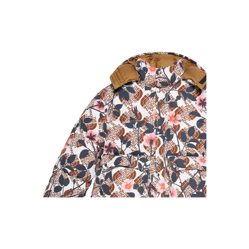 GUCCI X The North Face Floral Down Parka Ivory/Pink-4