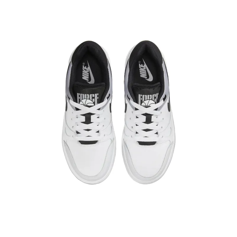 Nike Full Force Cushioning Wear Resistant Low Top Skateboard Shoes White Gray Kids'-3