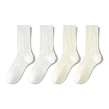 JIAZINI Mid Calf Socks Unisex 4 Pack
