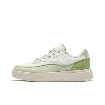 Erke Fun Play Slip Resistant Breathable Low Top Skateboard Shoes Women's Microcrystal White Dome Gray Green