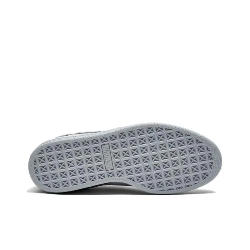 HAIZEIWANG x PUMA Suede Series Anti Slip Wear Resistant Low Top Kids' Skateboarding Shoes Gray Teenagers-4
