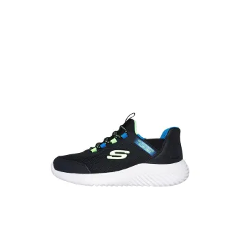 Skechers Slip Ins Bounder - Brisk-Burst Anti-Slip Wear-Resistant Low-Top Kids' Running Shoes Black Green Kids'