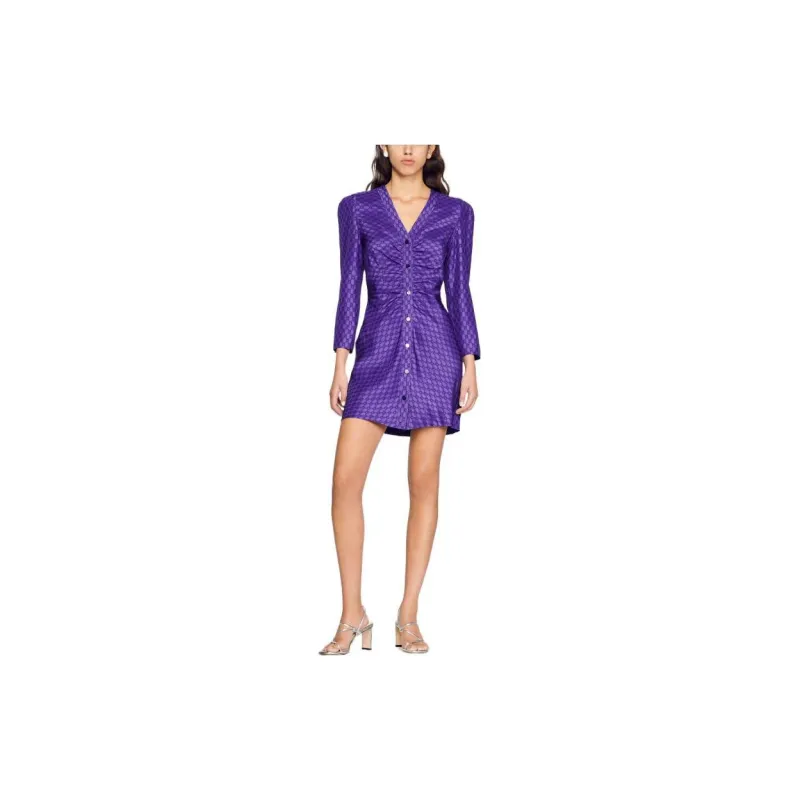 Sandro Long-Sleeved Dresses Women's Purple-1