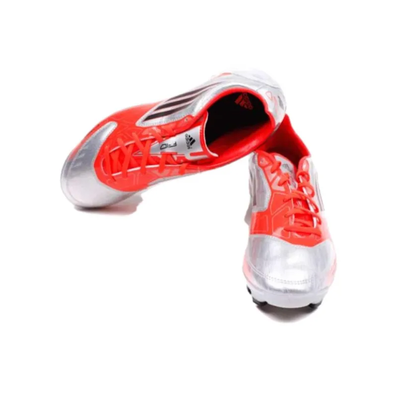 Adidas F10 TRX Anti-Slip Wear-Resistant Soccer Shoes Men's Gray Orange-2