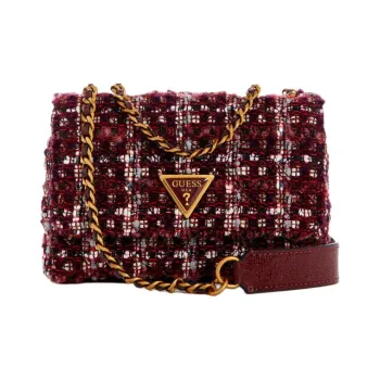 GUESS Tweed Crossbody Bag Shoulder Bag Mini Women's Red
