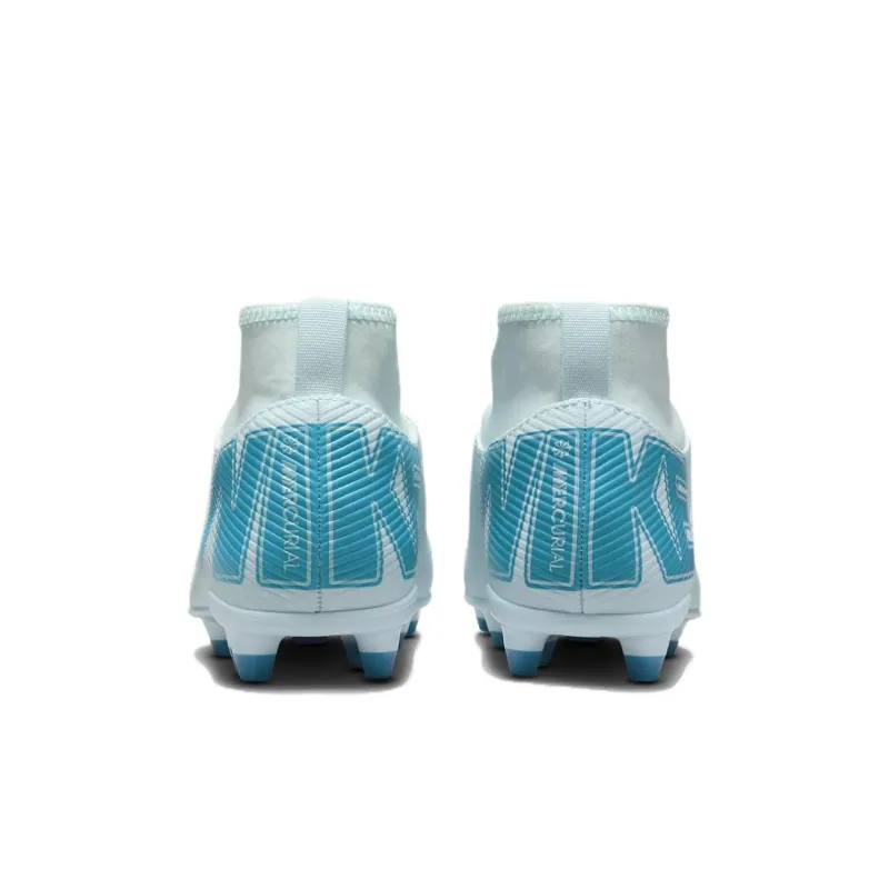 Nike Mercurial Superfly 10 Anti Slip Wear Resistant Mid Top Kids' Soccer Shoes Blue Kids'-4