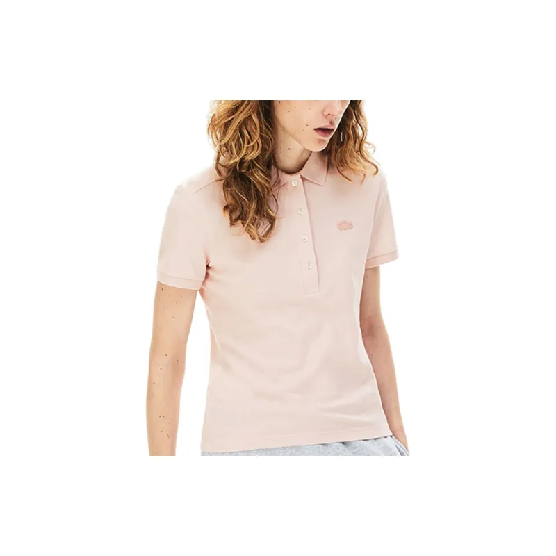 LACOSTE Logo appliqué Cotton Polo Shirt-2