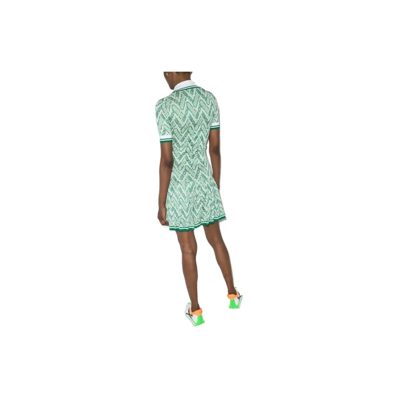 CASABLANCA Tennis Dress 'Green'-3