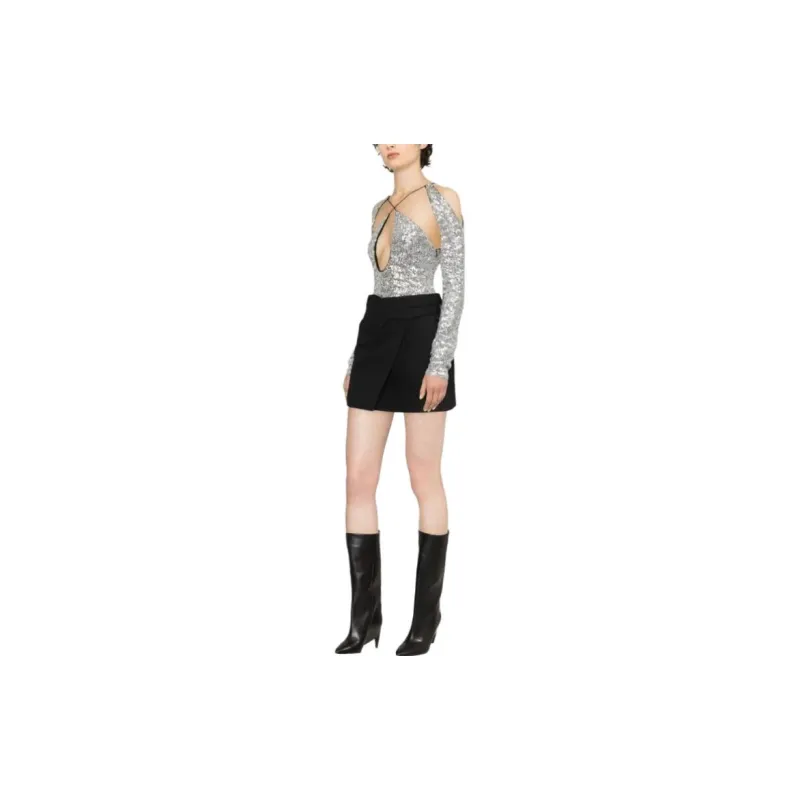 The Attico Sequin Embellished Cut Out Detailed Top-2