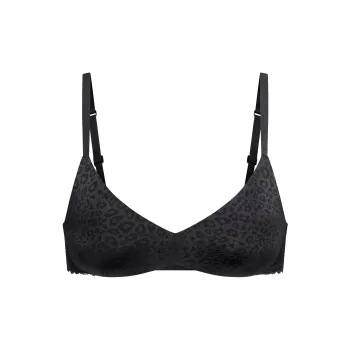 SKIMS WIRELESS FORM LACE PUSH-UP PLUNGE BRA Bra Women's 1 Pack ONYX MICRO LEOPARD PRINT/Agate Micro Leopard Print
