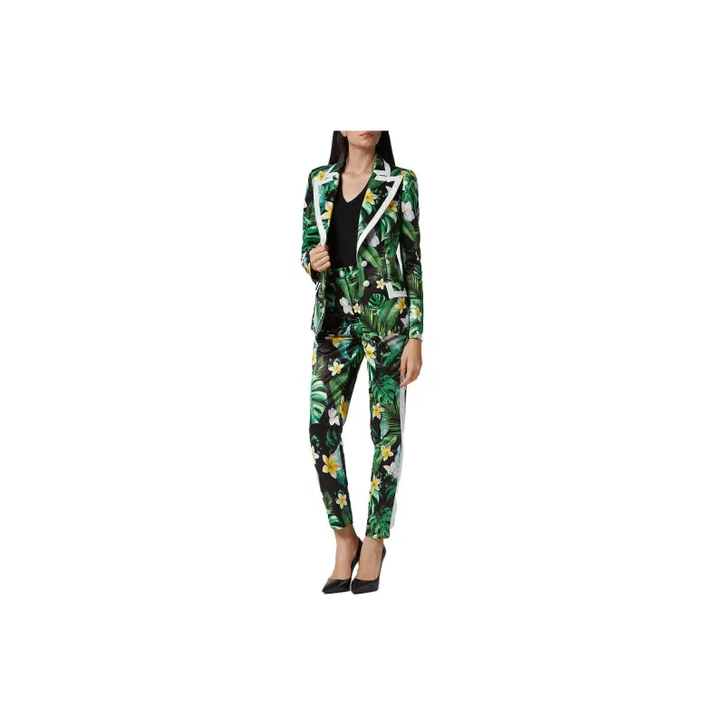 PHILIPP PLEIN Floral print Single breasted Blazer-1