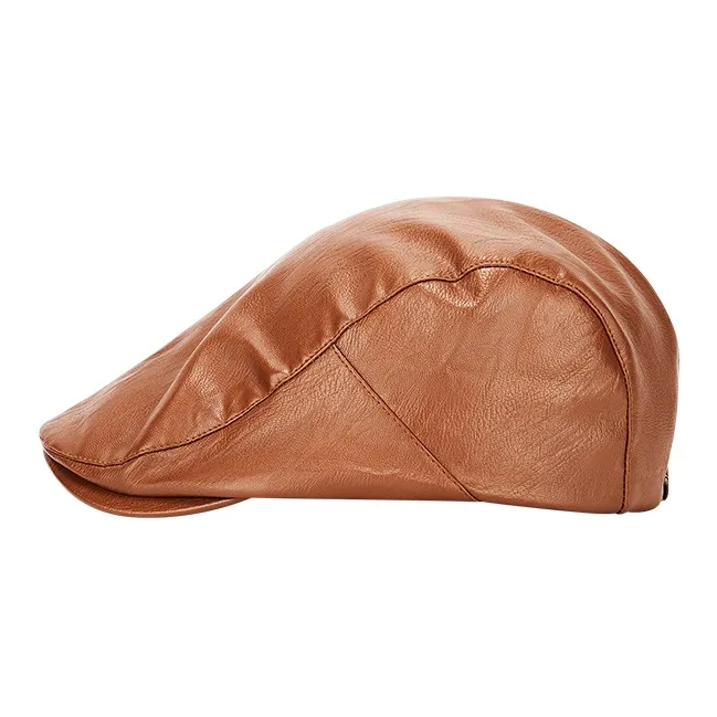 MUYKUY PU Leather Berets Women's-5