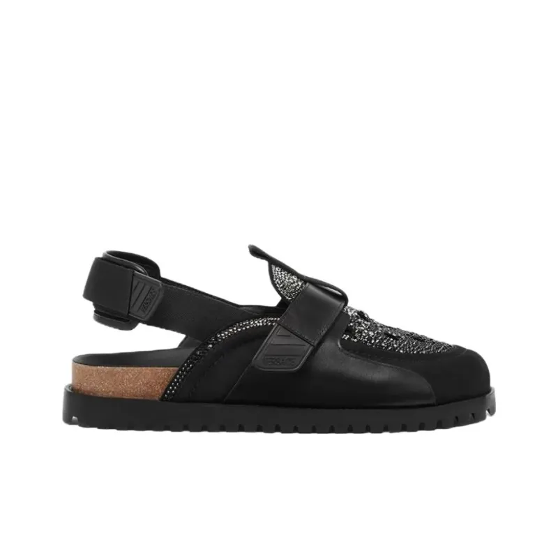 VERSACE Crystal Casual Shoes Men's Black-1