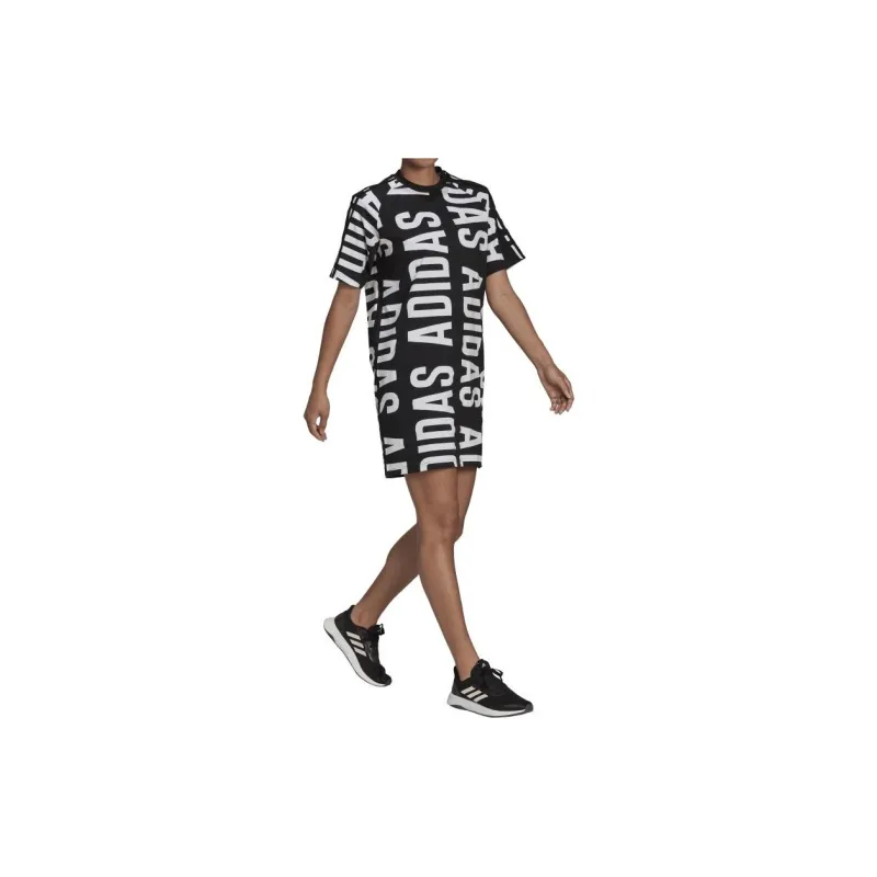 Adidas Short Sleeved Dress Women's Black-3