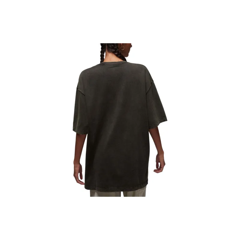 Jordan Drop Shoulder Sleeve Short-Sleeved T-Shirts Women's Olive-1
