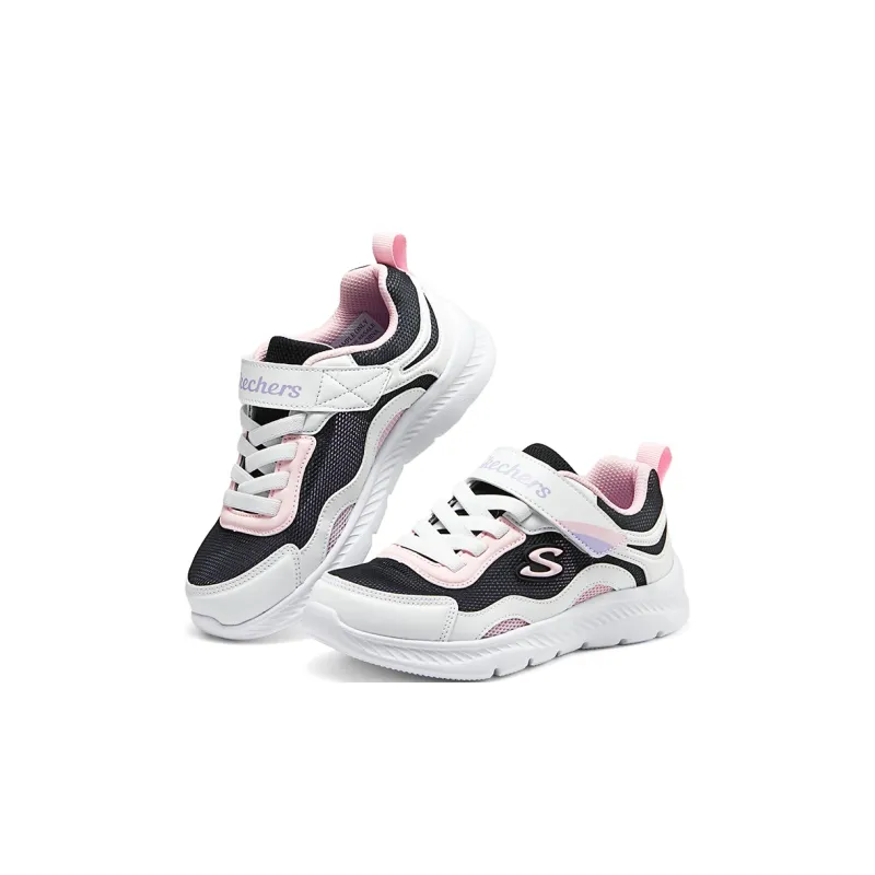 Skechers Girls Slip Resistant And Breathable Low Top Kids Lifestyle Shoes Black White Pink Kids'-2