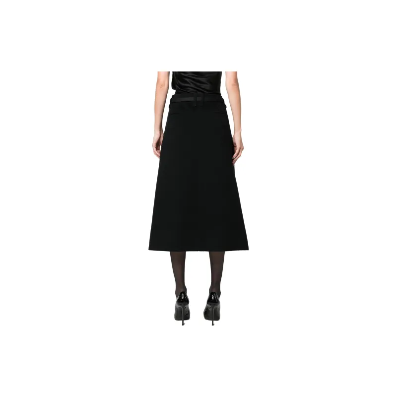 SAINT LAURENT Wool blend A line Midi Skirt-2