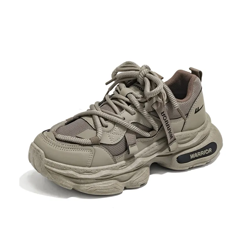 Warrior Low Top Chunky Sneakers Men's Army Green-2
