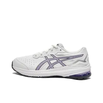 Asics Anti Slip Wear Resistant Low Top Kids' Running Shoes White Purple Teenagers