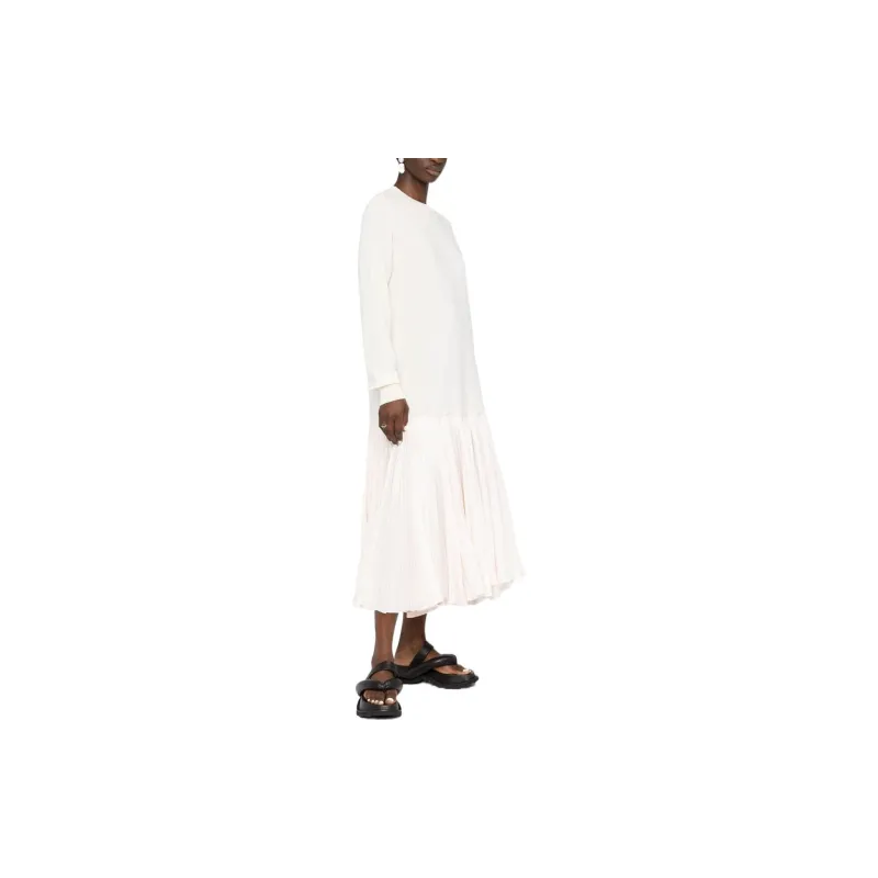 JIL SANDER Long-Sleeved Dresses Women's White-2