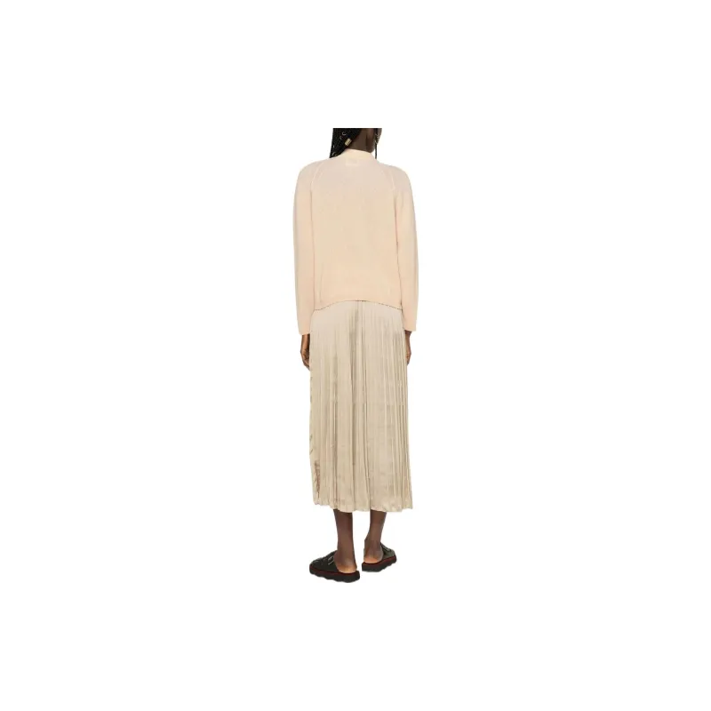 DKNY SS22 Mid Length Skirt Summer Light Brown-2