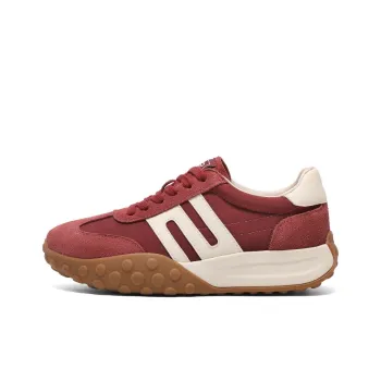 BELLE Height Increasing Wear-Resistant Lightweight Slip-Resistant Low-Top Casual Shoes Women's Red