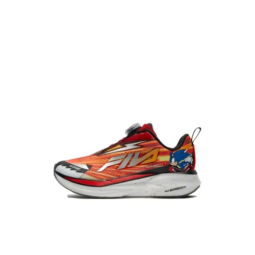 FILA KIDS Anti Slip Wear Resistant Low Top Kids' Running Shoes Orange Red Kids'
