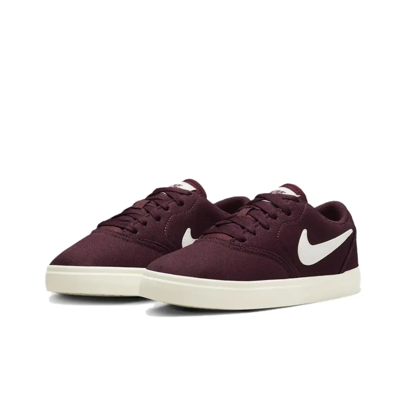 Nike SB Check Anti Slip Wear Resistant Low Top Kids' Skateboarding Shoes Burgundy Unisex-2