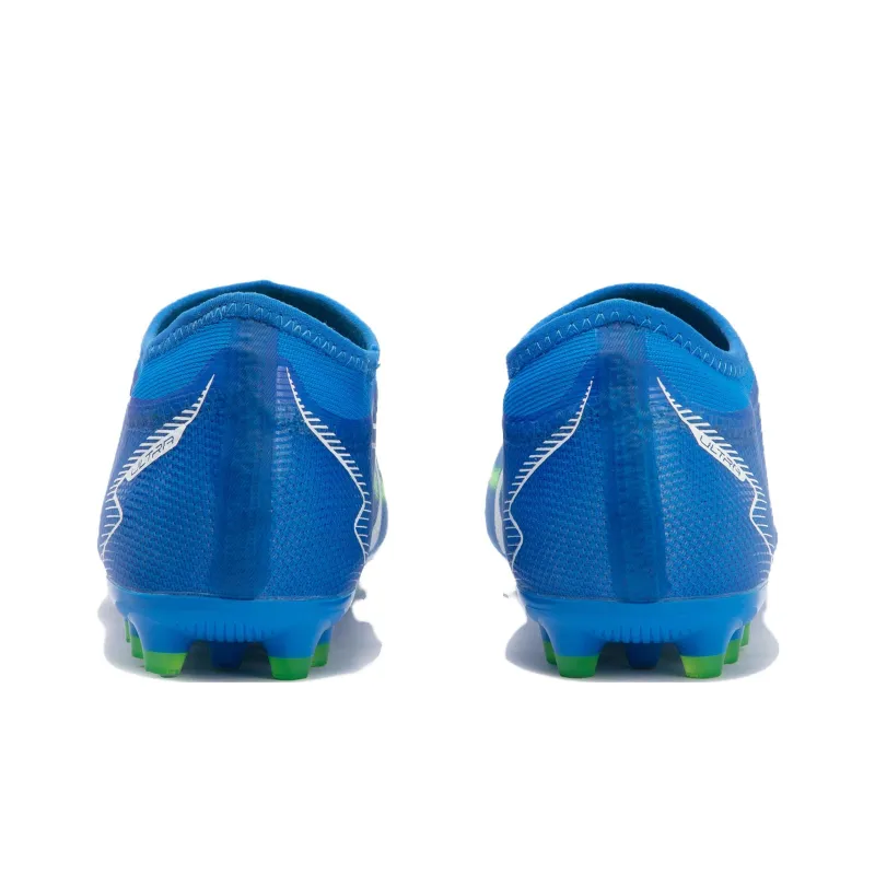 Grade School PUMA Slip Resistant Coverage Support Low Top Kids' Soccer Shoes Blue White Green-3