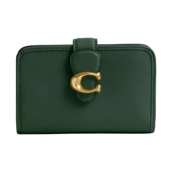 COACH Tabby Smooth Leather Wallet Medium Size Women's Hunter Green