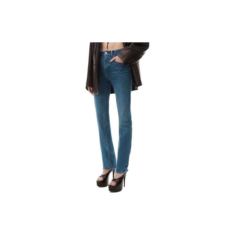 Alexander Wang High rise Straight leg Jeans-3