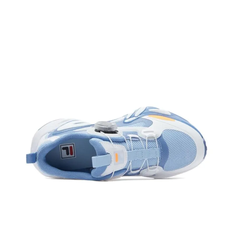 FILA KIDS Abrasion Resistant Rebound Low Top Kids' Running Shoes Blue White Unisex-8