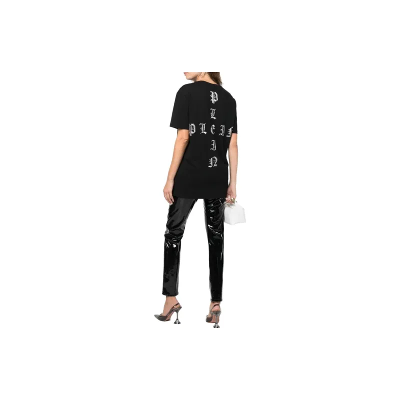 PHILIPP PLEIN Gothic Plein Crystal embellished T shirt-1
